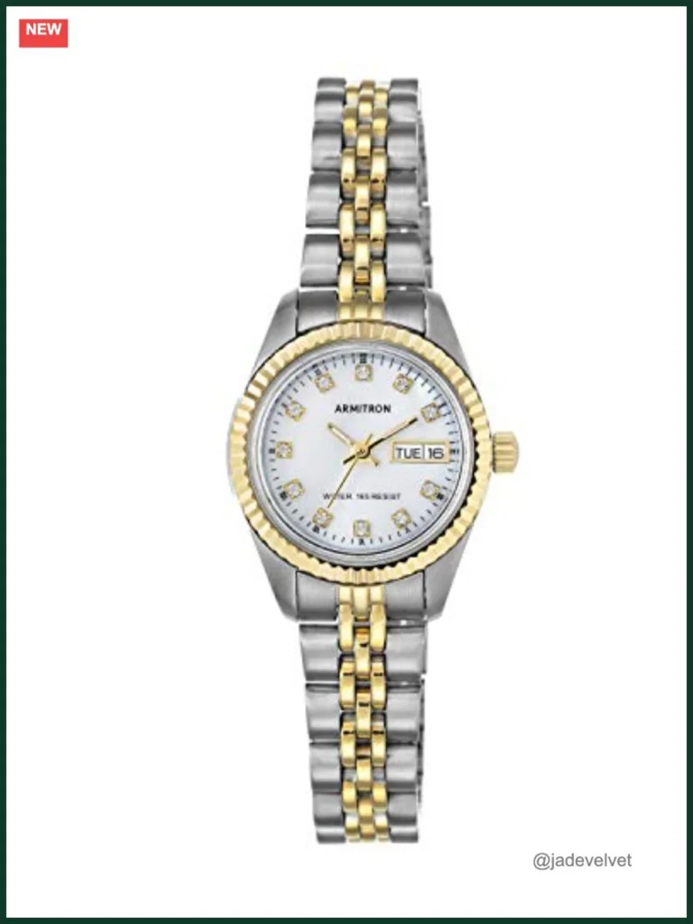 Women's Stainless Steel Crystal Accent Bracelet Watch with Mother-of-Pearl Dial